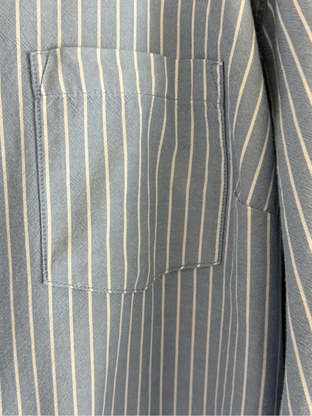 Long Sleeve Mini Shirtdress - Blue Striped XXL - Picture 4 of 7